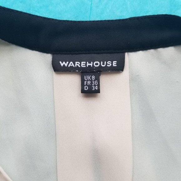 Wearhouse / US 4 / Cream Blouse with Black Accents - Picture 3 of 3